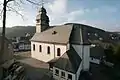 Kirche St. Hubertus Nordenau, Blick von Burg Nordenau