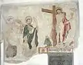 Heilige, Stifterfigur und Christus