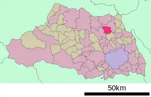 Lage Kisais in der Präfektur