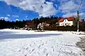Waldlichtung mit früherem Ausflugsgasthaus „Wartburg“
