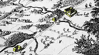 Klamhof in der Topographia Windhagiana 1656