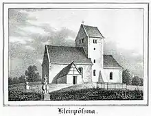 Die alte 1851 abgerissene Kleinpösnaer Kirche