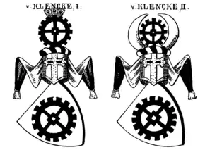 Zwei Wappen derer von der Klencke