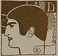 G. Klimt: Initiale D aus Ver Sacrum, März 1898