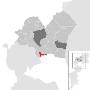 Lage der Gemeinde Klingenbach im Bezirk Eisenstadt-Umgebung (anklickbare Karte)