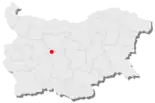 Karte von Bulgarien, Position von Klissura hervorgehoben