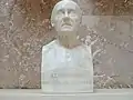 Klopstock-Büste in Walhalla, unterschrieben „der heilige Sänger“