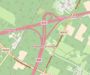 Übersichtskarte Knooppunt Grijsoord