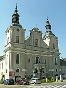 Rk. Nawiedzenie NMP (Heimsuchung Mariens) in Koło Hallenkirche mit Doppelturmfassade