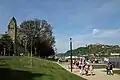 Die Rheinanlagen mit Blick auf die Festung Ehrenbreitstein