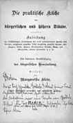 Margaretha Klein: Die praktische Küche …, 2. Auflage 1881