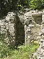 Abortschacht außen an der Südmauer