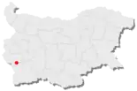 Karte von Bulgarien, Position von Kotscherinowo hervorgehoben