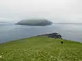 Blick über den südlichen Abschnitt der Insel (Kolturstangi) in Richtung Hestur.