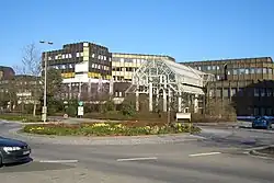 Haupteingang des Gebäudes der Konrad-Adenauer-Stiftung in Sankt Augustin