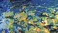 Konrad Winter, Getarnte Landschaft / Fischteich, 2011, 125 × 222 cm, Autolack auf Aluminium