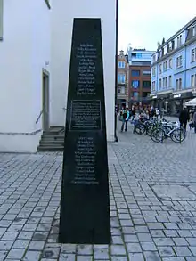 Monolith mit den Namen der deportierten Konstanzer Juden
