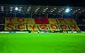 Fans im Stadion bei einer Choreografie im Januar 2007