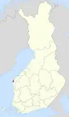 Lage von Korsnäs in Finnland