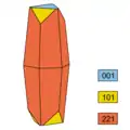 8. steilrhomboedrisch mit {2241} als tragender Form