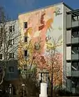Giebelbild Kastanienallee Ecke Cottbusser Straße