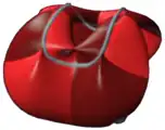 Abb. 6b: Separatrix mit instabilem periodischem Orbit (grau) im Zentrum