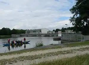 Kraftwerk Donauwörth mit Bootsschleuse
