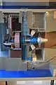 Modell der Kaplan-Rohrturbine im Kraftwerk