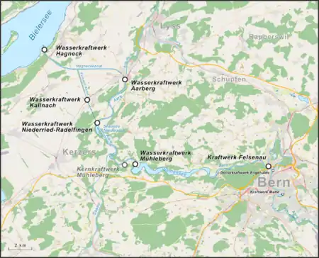 Kraftwerk Matte (der Kraftwerke an der Aare zwischen Bern und Bielersee)