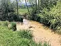 Kranzbach (von links) an der Einmündung des Abflusses des Barmsees