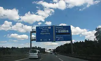 Das Kreuz Nürnberg-Ost aus Richtung Heilbronn (2012)