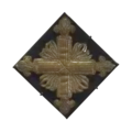 Lilienkreuz vom Rücken einer Supraweste der 2. Kompanie (Musée de l'Armée)