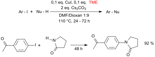 Kreuzkupplung mit TME als Ligand
