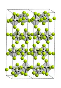 Kristallstruktur von Vanadium(V)-fluorid