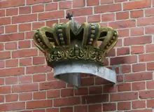 Die Krone des Giebels vom Regierungsgebäude, dass später als zweites Rathaus genutzt wurde
