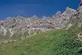 Krottenspitze und Krottenspitzengrat vom Weg unterhalb des Mädelejoch