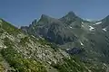Krottenspitze (links) und Öfnerspitze (rechts) von der Ostflanke des Kratzers