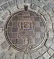Kanaldeckel mit Prägung Česky Krumlov