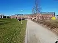 Nebengebäude des KuBiZ, das Langhaus, ehemals Kraftzentrale der Grube Anna