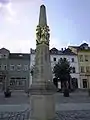 Distanzsäule auf dem Sebnitzer Markt (1)