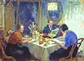 Familie Kulikow bei Tisch (1938)