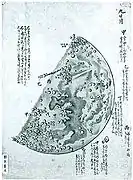 Beobachtung des Mondes durch Kunitomo, 1836.