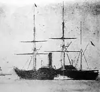 Susquehanna, eines der vier „Schwarzen Schiffe“ des Matthew Calbraith Perry, 1853/54