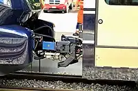 Schwab-Kupplung zwischen GPX-Steuerwagen und Interface-Wagen