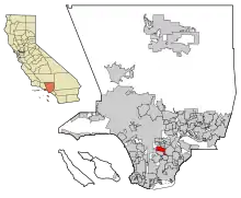 Lage im Los Angeles County