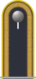 Dienstgradabzeichen auf der Schulterklappe der Jacke des Dienstanzuges für Luftwaffenuniformträger.