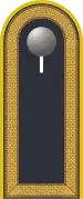 Dienstgradabzeichen auf der Schulterklappe der Jacke des Dienstanzuges für Luftwaffenuniformträger.