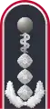 Dienstgradabzeichen eines Oberstarztes i. G. (Approbation für Humanmedizin) auf der Schulterklappe der Jacke des Dienstanzuges für Luftwaffenuniformträger