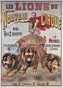 Plakat: LES LIONS DU NOUVEAU CIRQUE