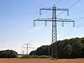 Mast der zweiten Generation bei Hannover, diese Masten sind etwas robuster.